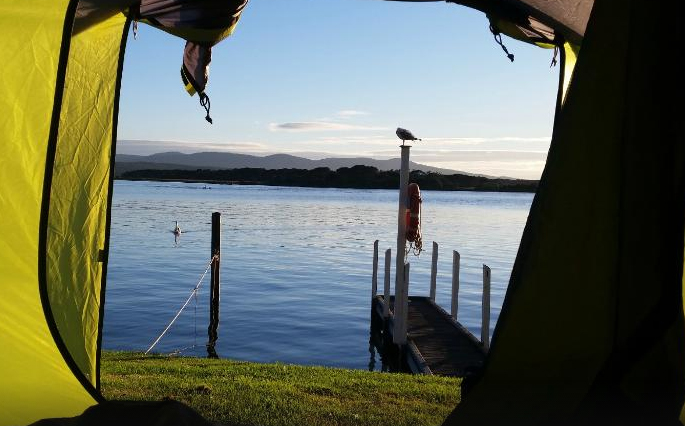 Best beach camoing Victoria, Australia. Mallacoota. Photo: Mallacoota Foreshore Caravan Park.