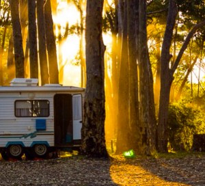 Mystery Bay campsite on the beach. NSW, Australia.