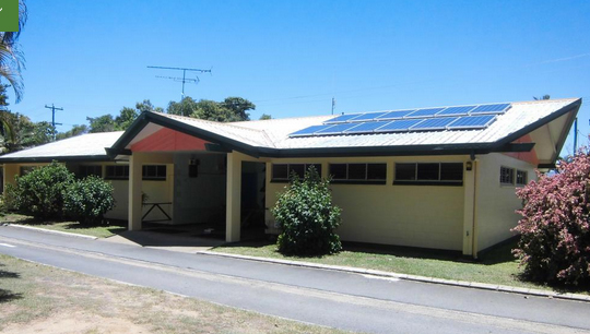 Amenities block at Flying Fish Point tourist Park, Queensland, Australia. 