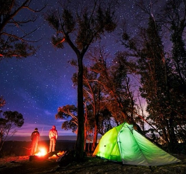 Camping beneath the stars, Blue Mountains, Australia. Photo: KarlLindsayPhotography